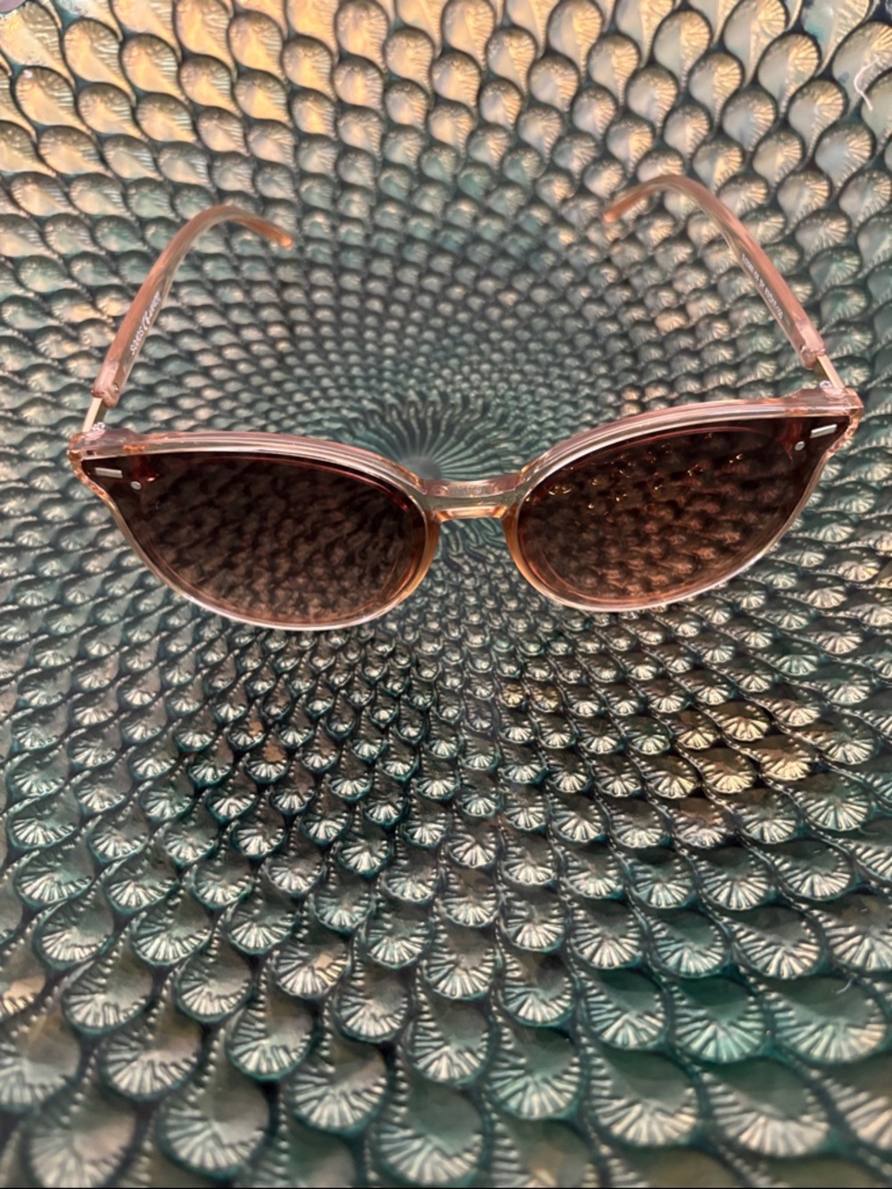 Women's Beige Sojos Transparent Frame Sunglasses with Brown Lenses